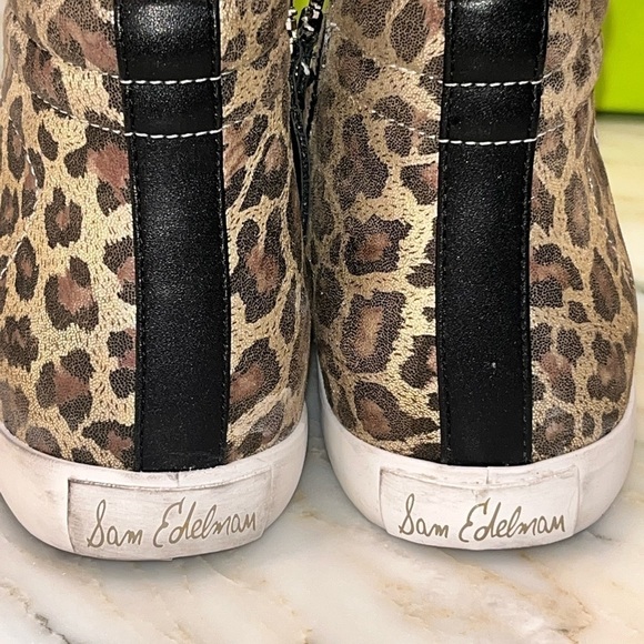 NEW! Sam Edelman Avon High Top Leopard Sneaker - Picture 7 of 15